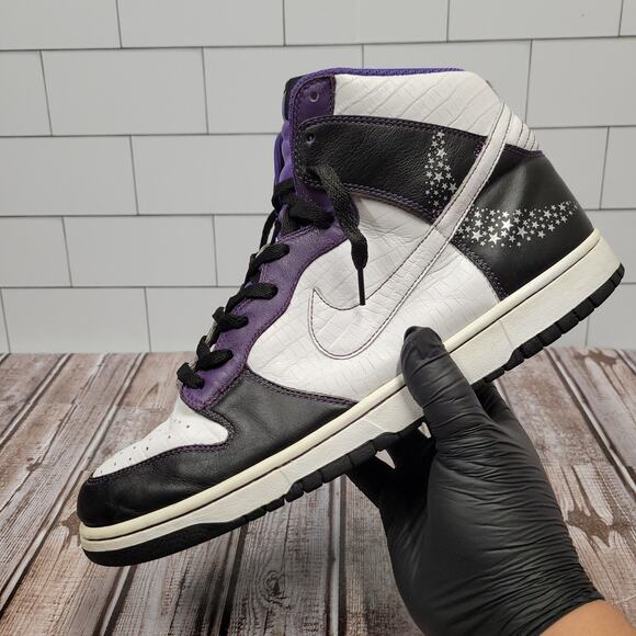 Nike Dunk High Premium Purple Black White Stars Men\'s Size 13 312786-011 main image 6